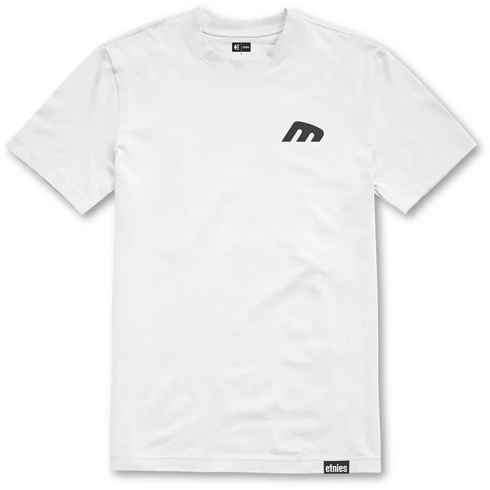 Team Embroidery Tee — White/Black