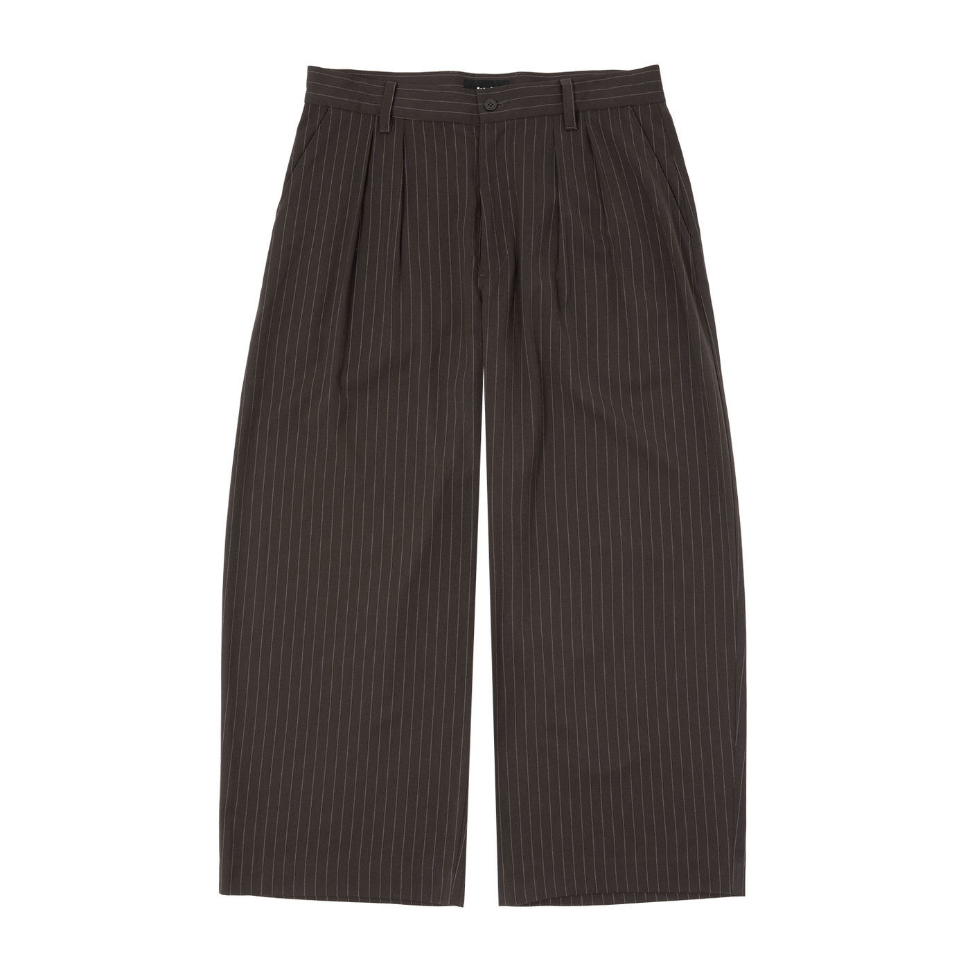 Stripe Two Tuck Trouser — Brown