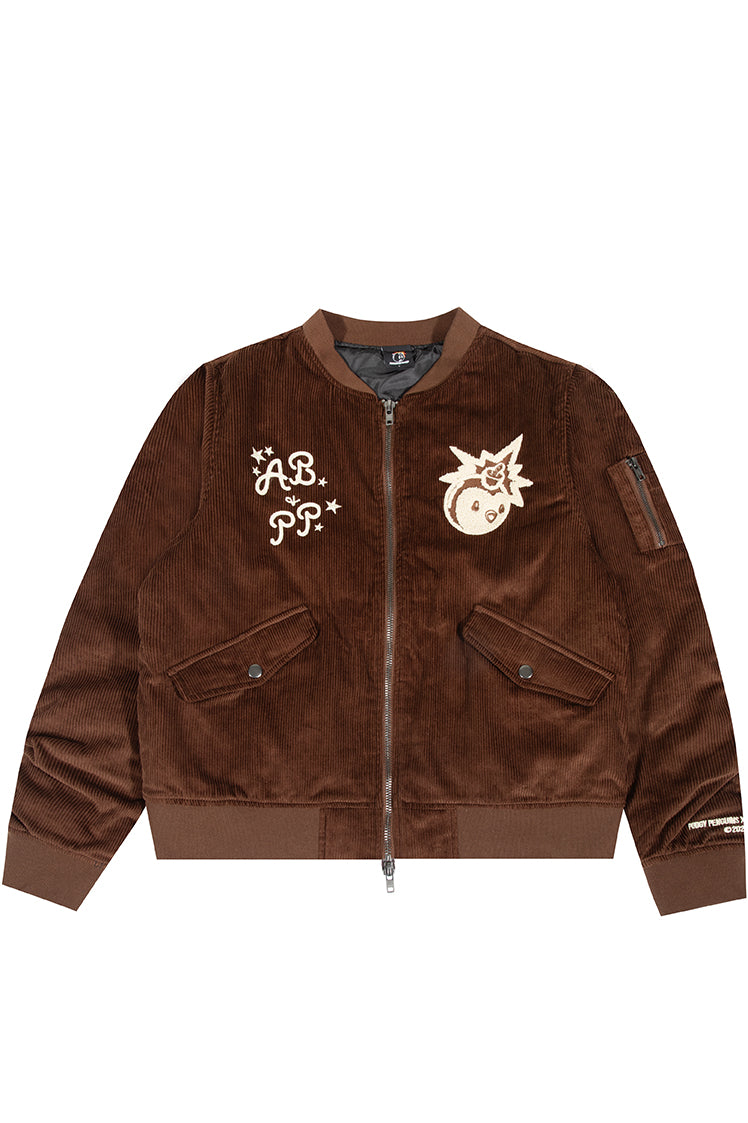 Pudgy Bomber Jacket — Brown