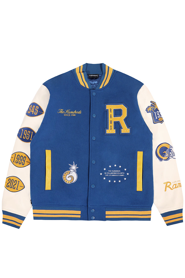Rams Varsity Jacket — Blue