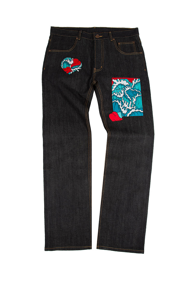 The Hundreds X Aaron Kai Denim Jeans — Dark Blue