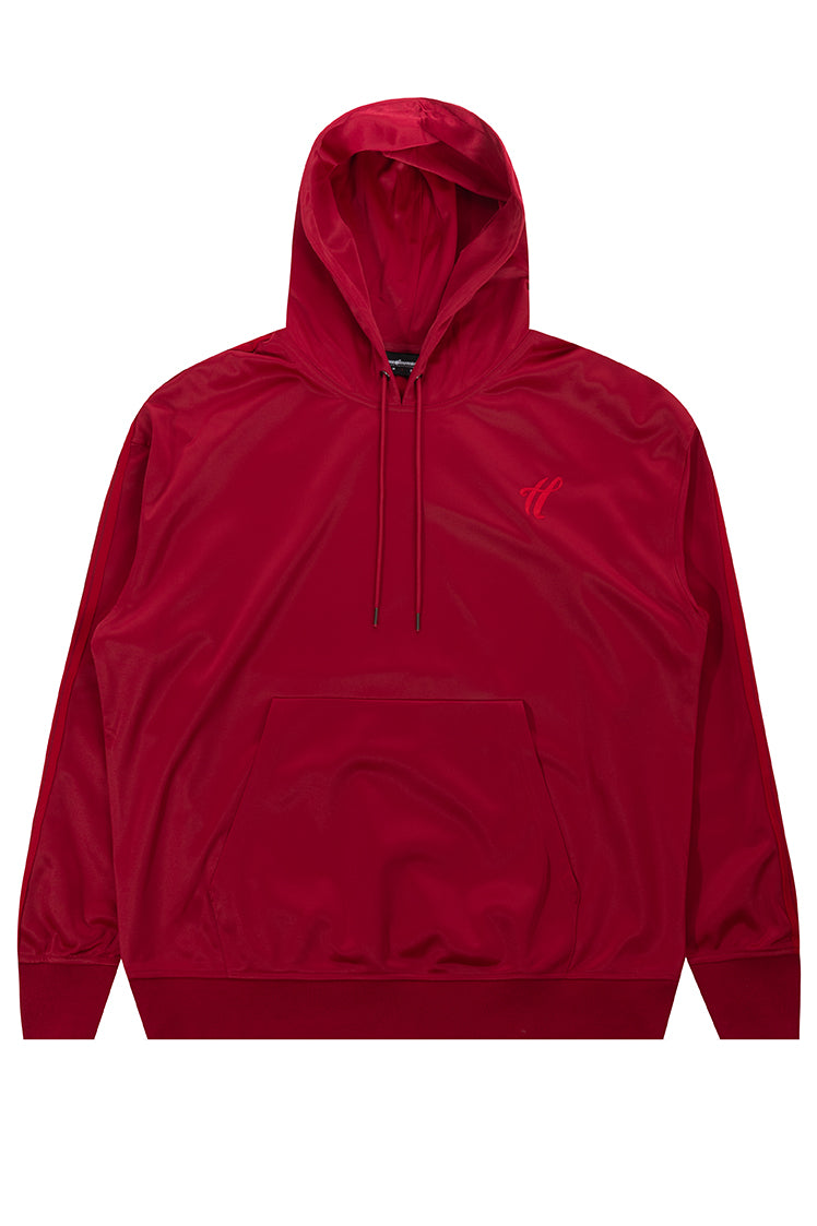 Script Track Hoodie — Burgundy