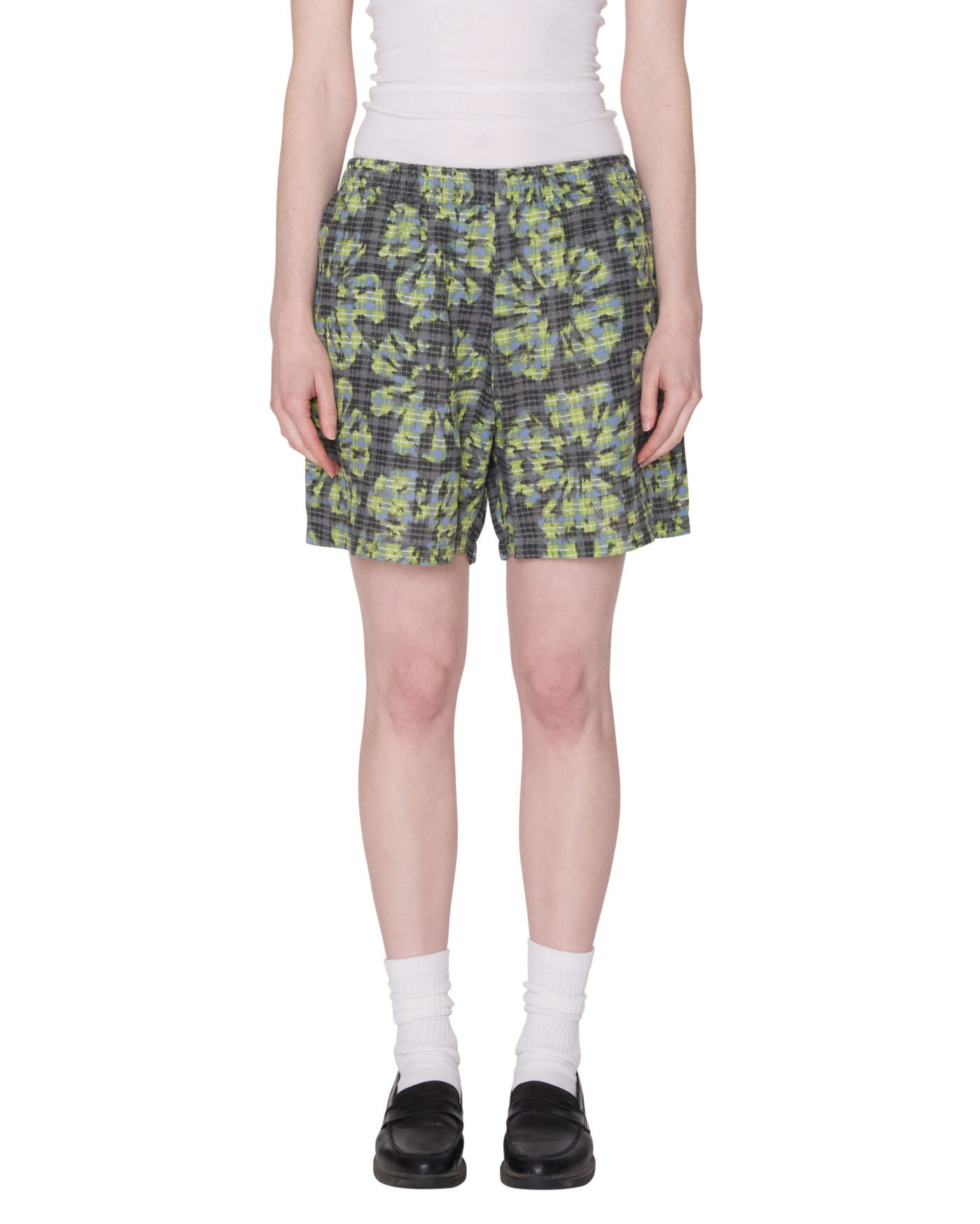 Odi Plaid Short — Charcoal Multi