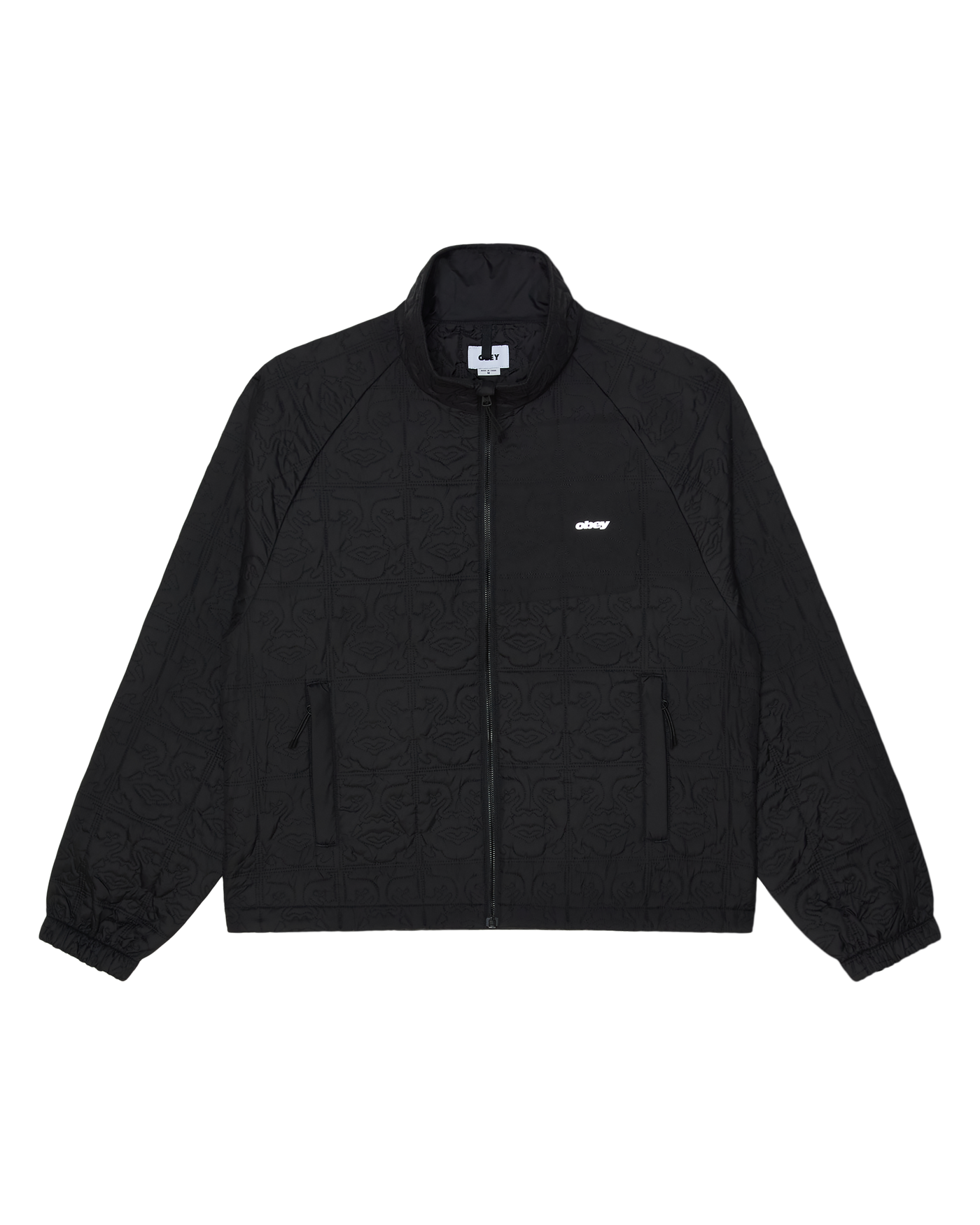 Obey Icon Quilted Jacket — Black