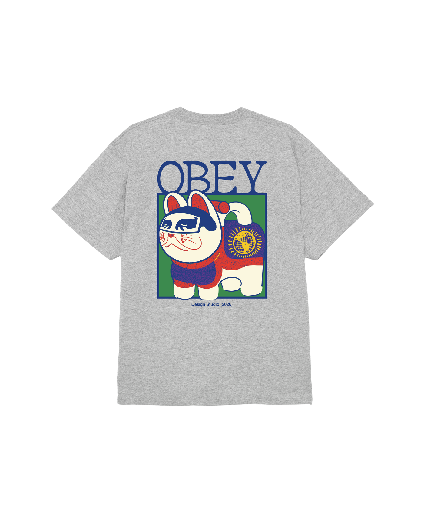 Lucky Cat Classic T-Shirt — Heather Grey