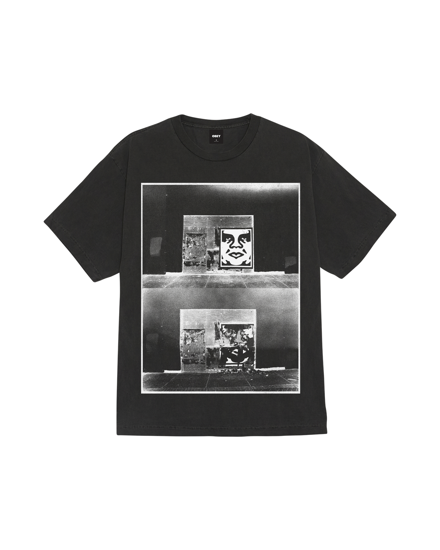 Destroyed Icon Photo Pigment T-Shirt — Pigment Dusty Black