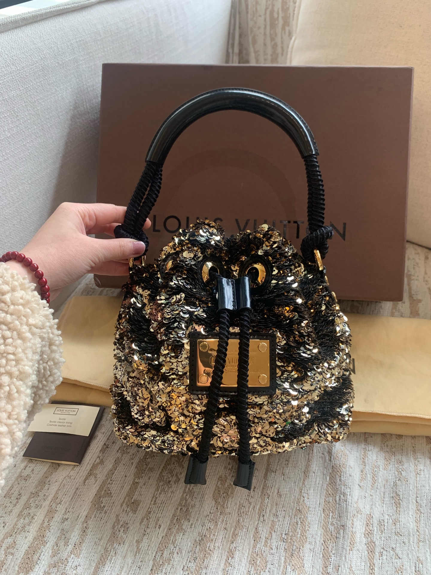 Louis Vuitton Limited Edition Sequins Bucket Bag